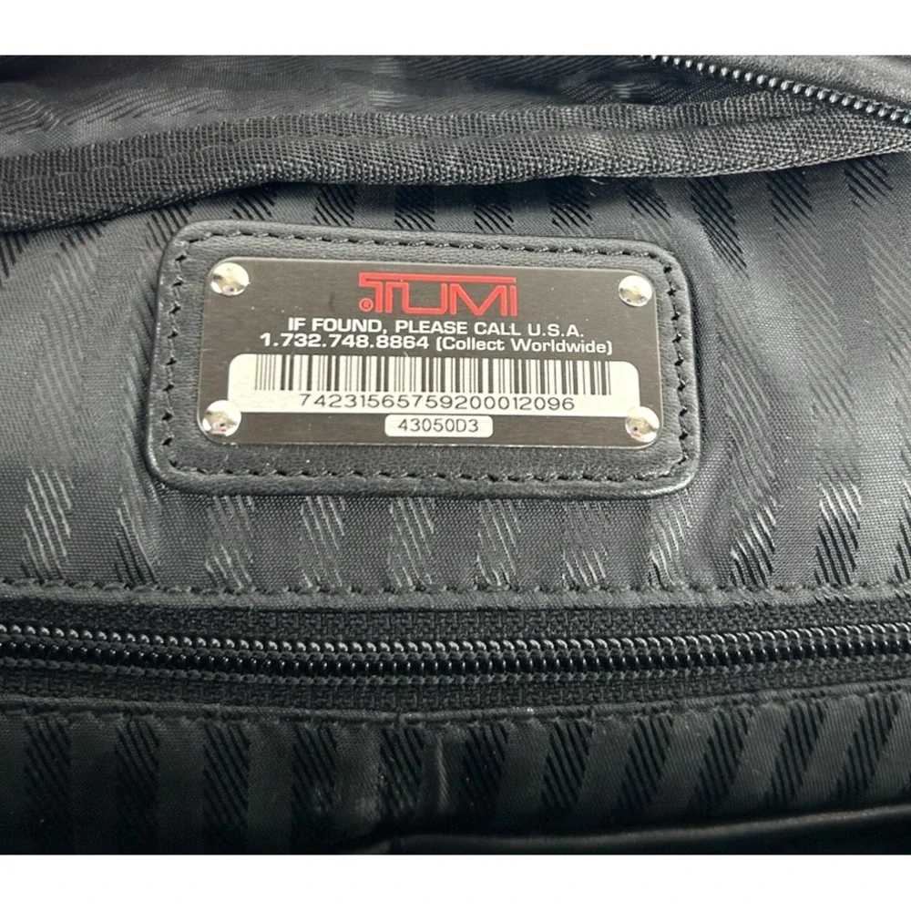 Tumi Black Ballistic Nylon Briefcase Laptop Bag Weekender Business 43050D3